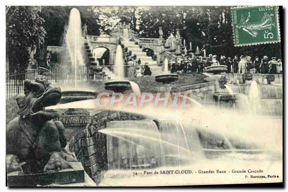 Parque de SAINT-LOUD. Grandes Eaux - Grande Cascade — P. Marmuse, Paris 4 - Frente