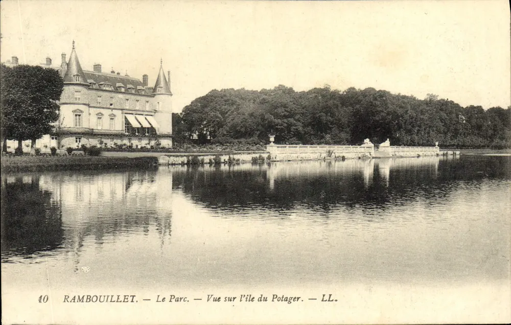 Rambouillet — Der Park — Ansicht der Insel des Küchengartens — LL. - Vorderseite