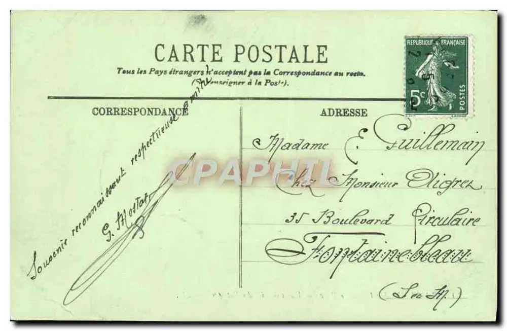 Rambouillet — Der Park — Ansicht der Insel des Küchengartens — LL. - Rückseite