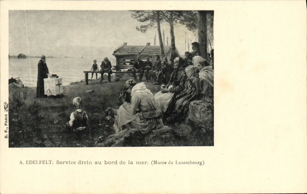 Gottesdienst am Meer — A. Edelfelt — B.F. Paris - Vorderseite