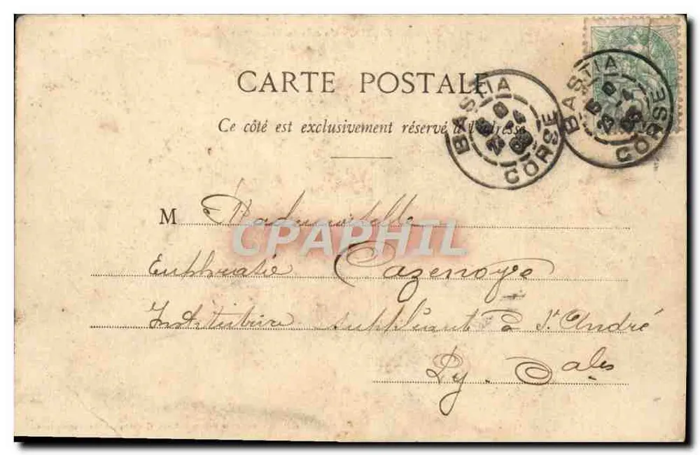 Korsika - Bastia - Ein Stück des Alten Hafens — Altes Haus Fabiani, G. Piaggi und Cie, Nachfolger - Rückseite