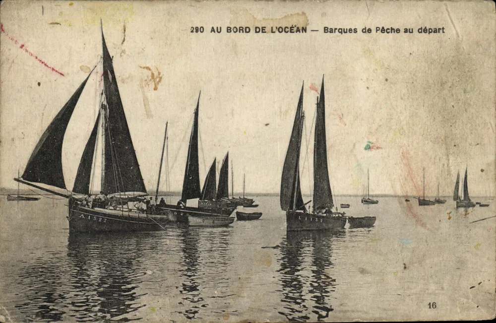 Am Rand des Ozeans — Fischerboote auf dem Weg — F. Chapeau, Nantes, n°290 - Vorderseite