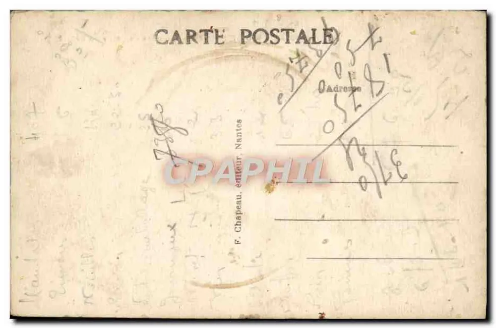 Am Rand des Ozeans — Fischerboote auf dem Weg — F. Chapeau, Nantes, n°290 - Rückseite