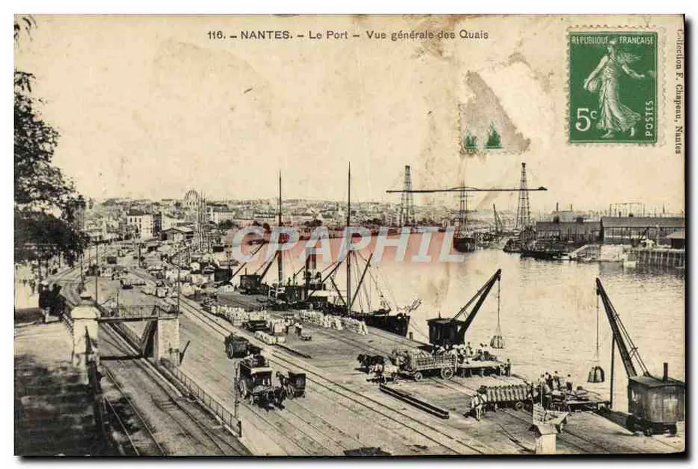 NANTES — Der Hafen — Allgemeiner Blick auf die Kai — Verleger Clapéau, Nantes, Nr. 116 - Vorderseite