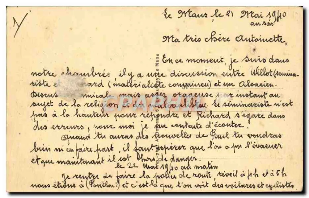 Le Mans — La Sarthe und die Quais — DD 60 - Rückseite