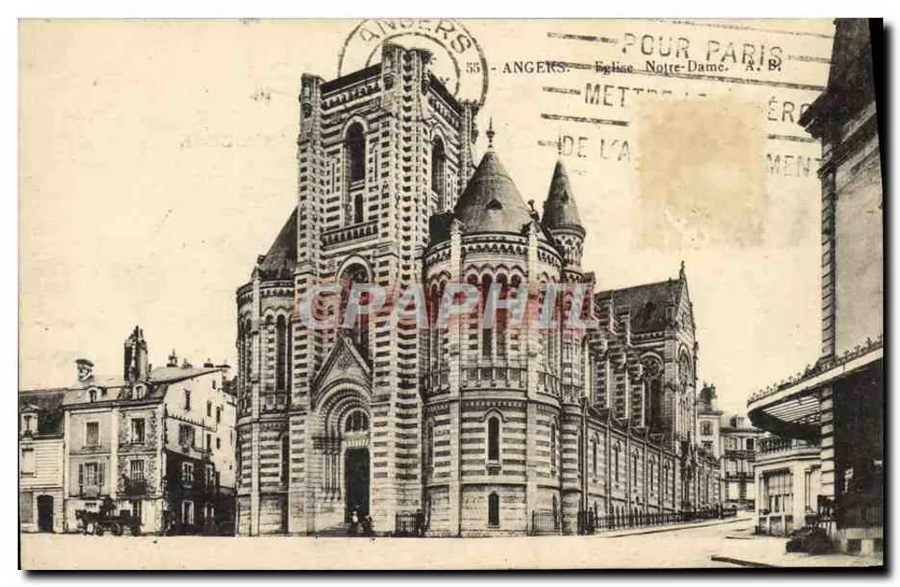 Angers — Igreja de Nossa Senhora — Editor A. B. (nº 55) - Frente