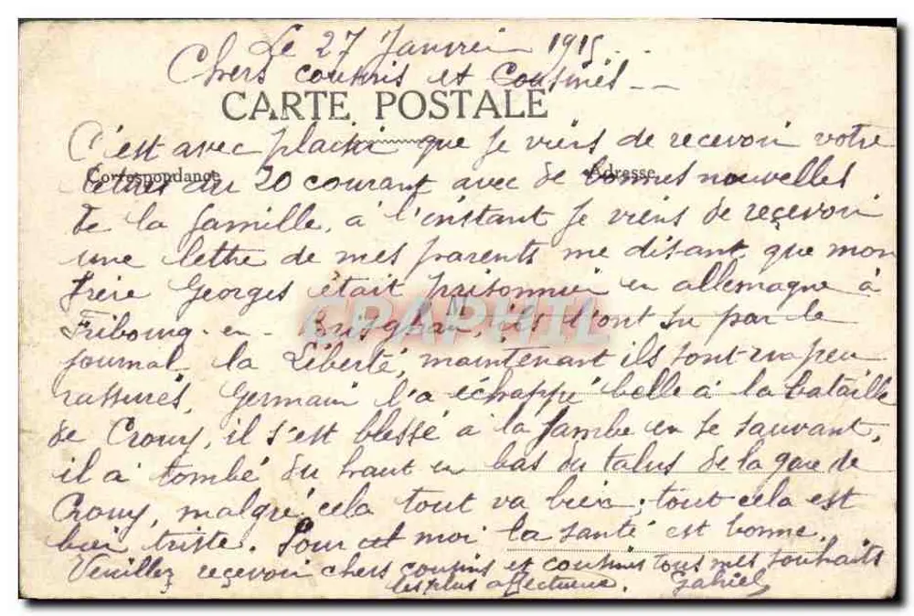 Reims — Kathedrale nach dem Bombardement — Verlag: REIMS - Rückseite