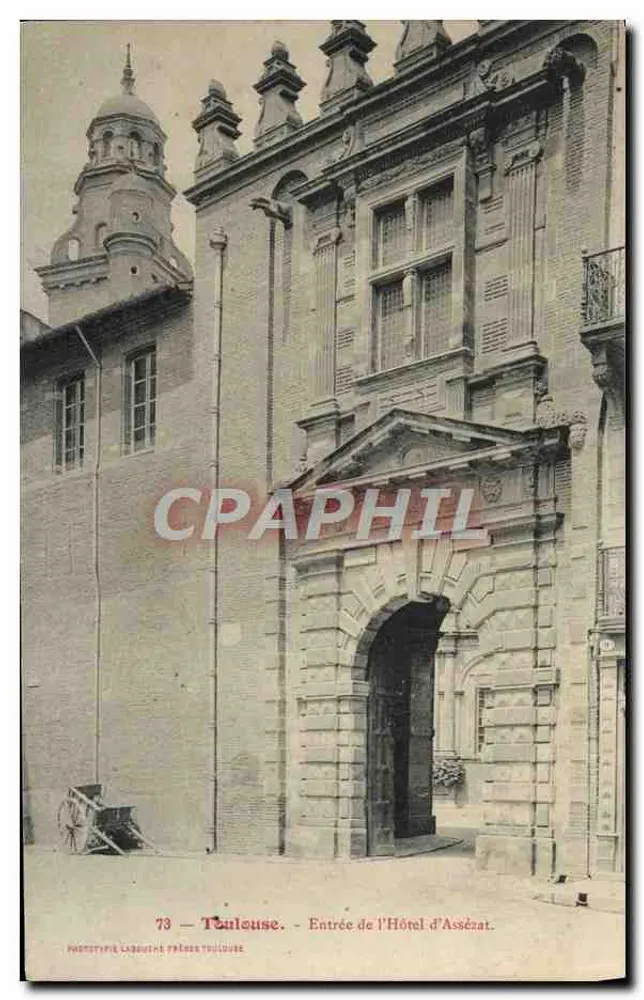 Toulouse — Eingang zum Hôtel d'Assézat — Phototypie LaBouche Frères Toulouse - Vorderseite