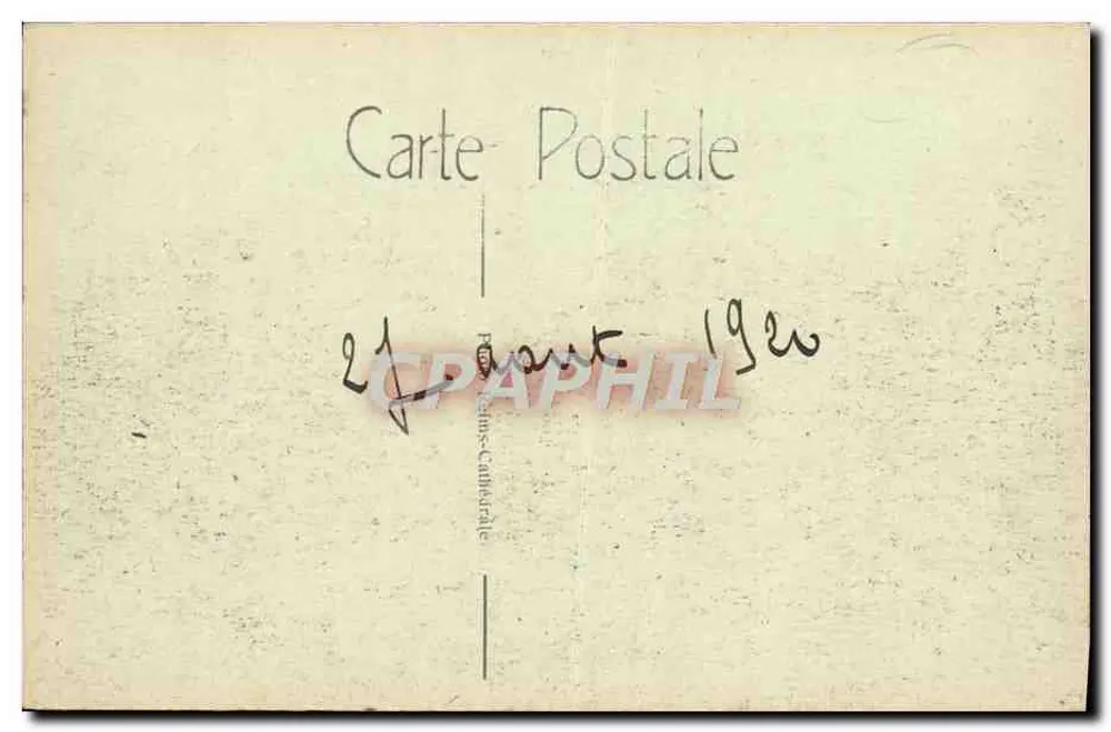 Reims - Igreja de São Jacó — ruínas após guerra — editor Reims-Catedral, n° 255 - Verso