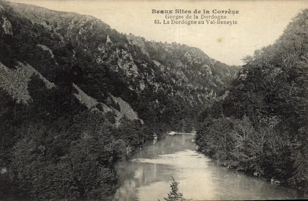 Schluchten der Dordogne bei Val-Beneyte — Schöne Orte der Corrèze, Nr. 63 - Vorderseite