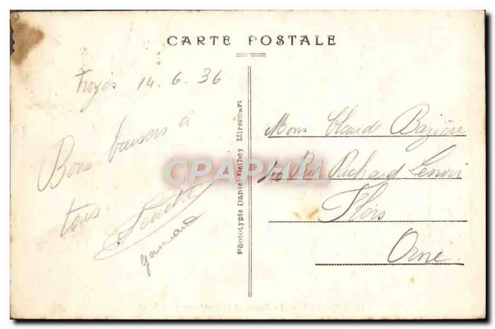 Troyes — Le Canal et la Préfecture — D.D. n°18 - Achterkant