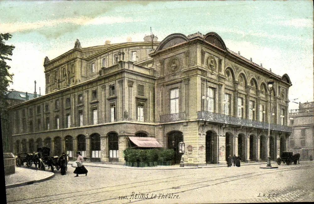 Reims — O Teatro — vista do edifício — L.V. & Cie, n° 1085 - Frente