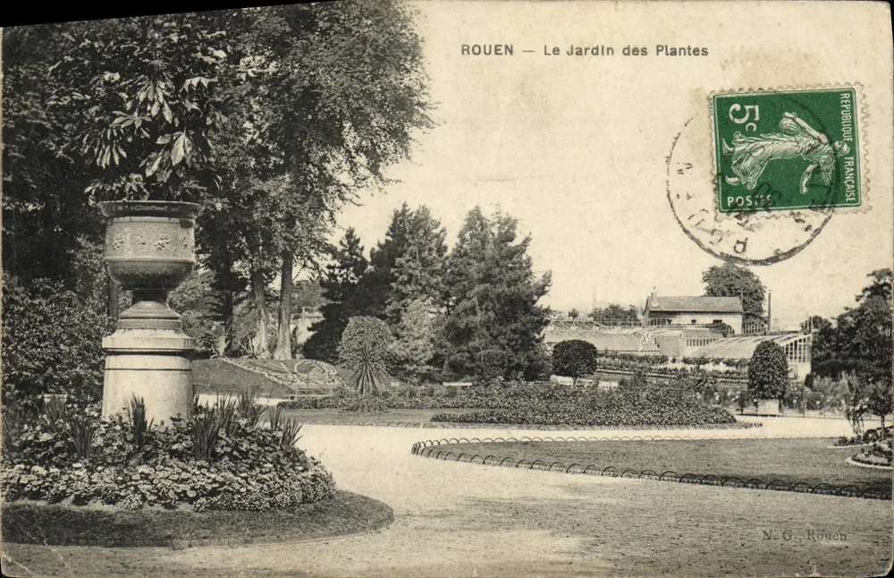 Rouen — Le Jardin des Plantes — éditeur N.G. Rouen - Recto