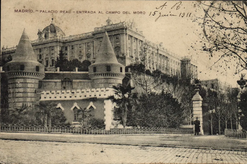 Madrid — Palacio Real — Entrada al Campo del Moro — Union Postal Española - Vorderseite