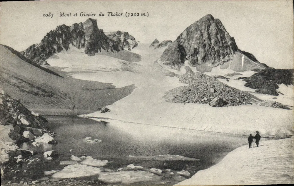 Monte e Glaciar do Thabor (1202 m.) — carta postal n°1087 — E. Reynaud Imp-Edit Chambéry - Frente