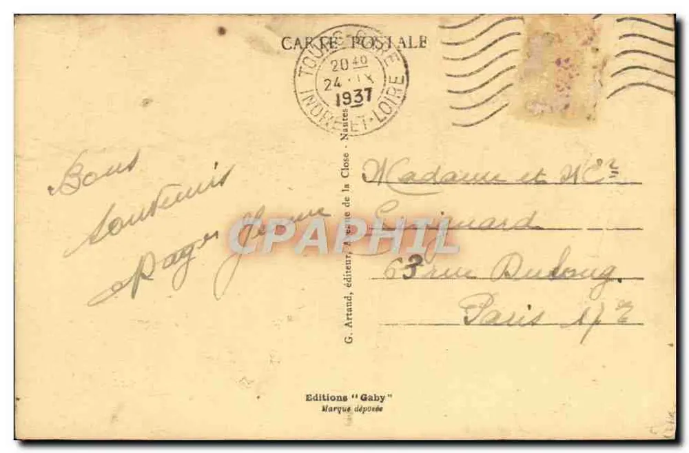 Tours - A Estação — SABY, n°128 - Verso