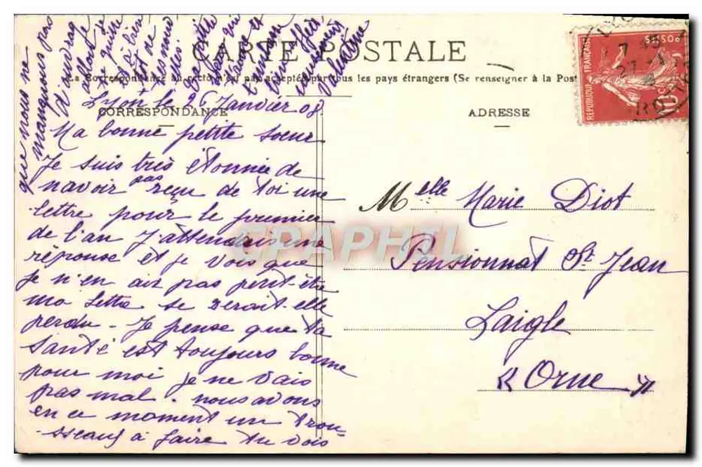 Das Rathaus und die Rue Puits-Gaillot — Lyon — Éditeur Embrellé, n° 5286 - Rückseite