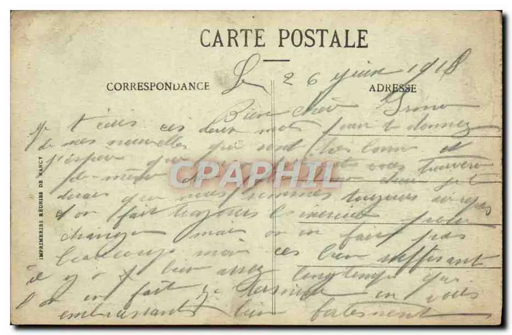 Dunkerque — La Avenida de la Estación — El Puente Thiers — La Subprefectura — C.A.R. n°20 - Reverso