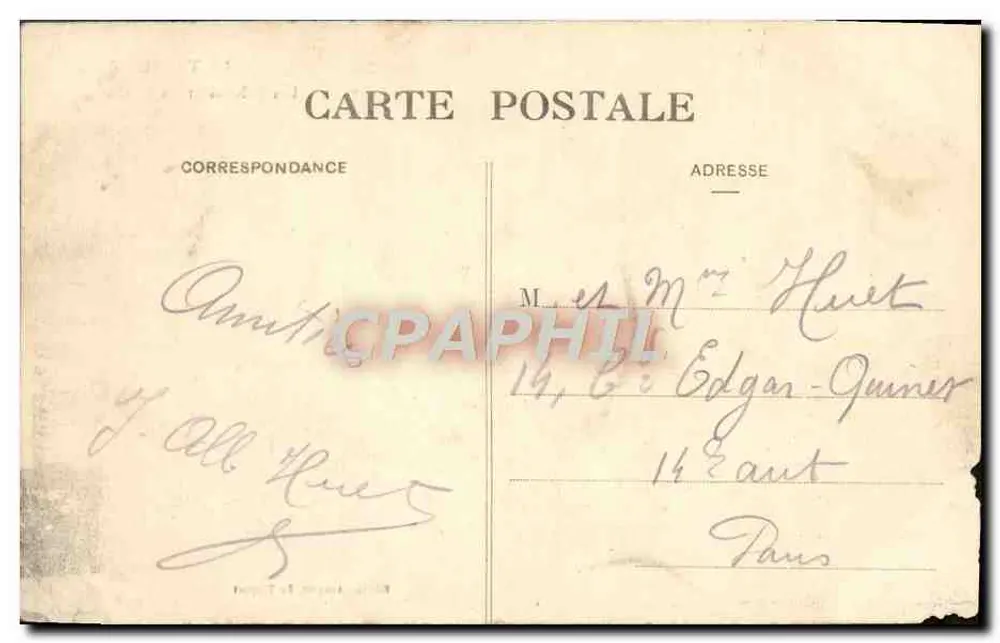 Le Tréport — Les Falaises et les Rochers — Édition Arnault, Le Tréport - Rückseite