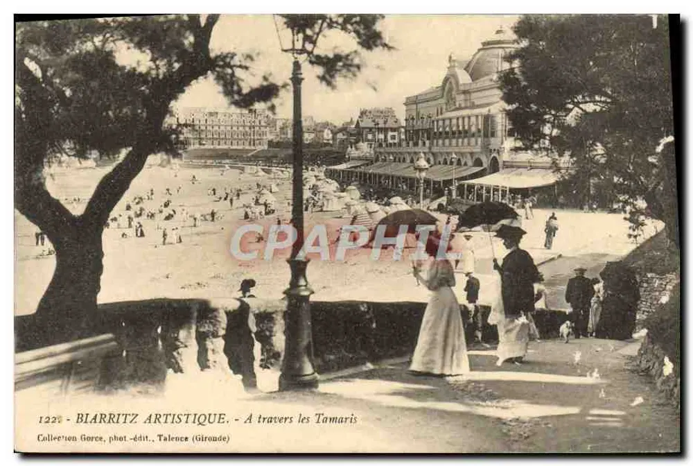 Biarritz Artistique — A travers les Tamaris — Collection Gorce, phot.-édit., Talence (Gironde) - Vorderseite