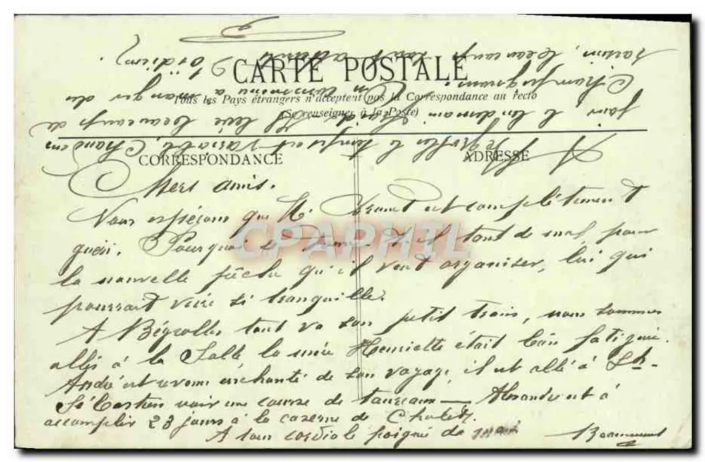 Biarritz Artistique — A travers les Tamaris — Collection Gorce, phot.-édit., Talence (Gironde) - Rückseite