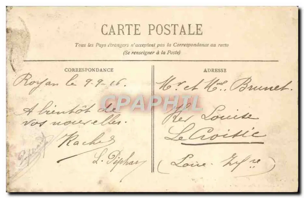 Royan - Côte d'Argent - La Plage - Les Villas à Pontaillac - BR 3184 - Rückseite