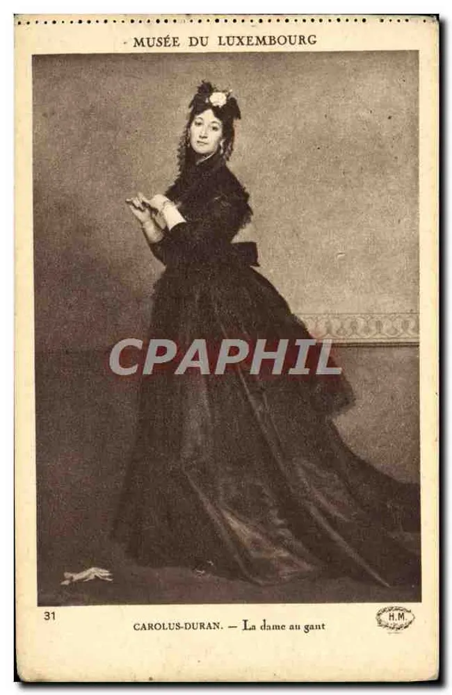 Museum Luxembourg — Portrait der Dame mit Handschuh — H.M. Verleger, Nr. 31 - Vorderseite