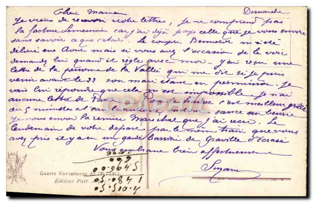 Seeschlacht von Amblet: das Ende des "Blücher" — Pinx C. Fouqueray — I.M.I. 2114 - Rückseite