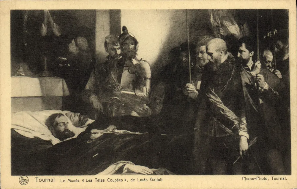 Tournai — Das Museum « Les Têtes Coupées », von Louis Gallait — Phono-Photo, Tournai - Vorderseite