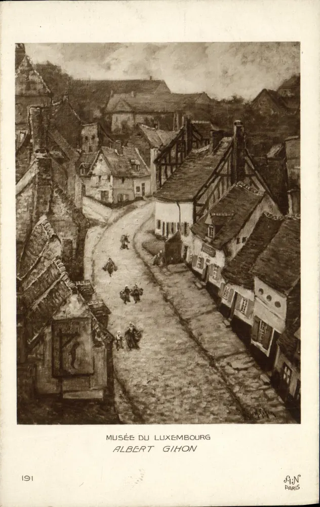 Vista de aldeia — Museu do Luxemburgo — Albert Gihon, Paris, n°191 - Frente