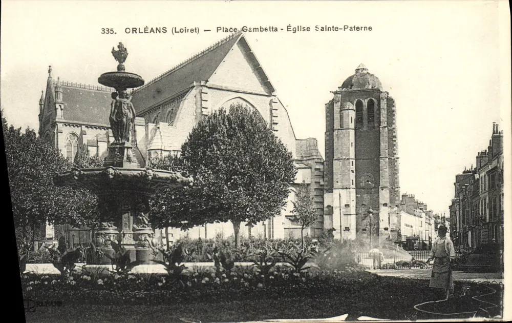 Orléans (Loiret) — Place Gzmbetta — Kirche Sainte-Paterne — Verleger D. R. L. - Vorderseite