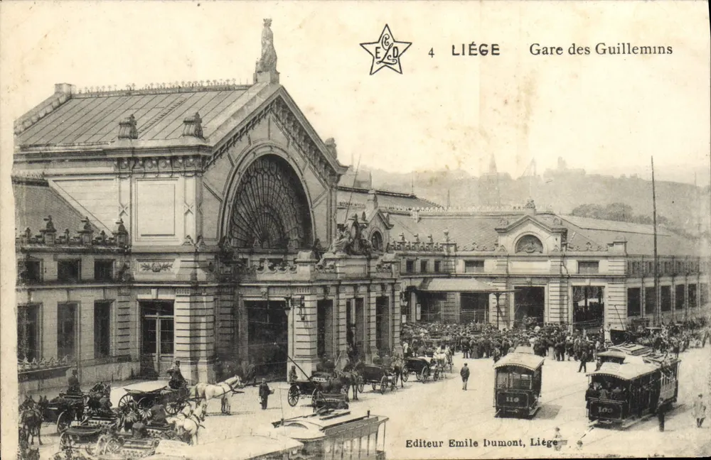 Estação dos Guillemins — Liège — Editor Emile Dumont, Liège - Frente