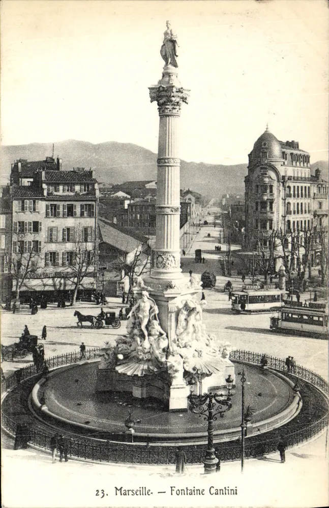 Marseille — Fontaine Cantini — Éditeur non identifié, n° 23 - Frente