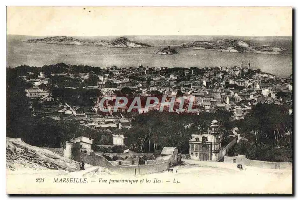 Marseille — Panoramablick und die Inseln — Li. — Graphil, n° 231 - Vorderseite