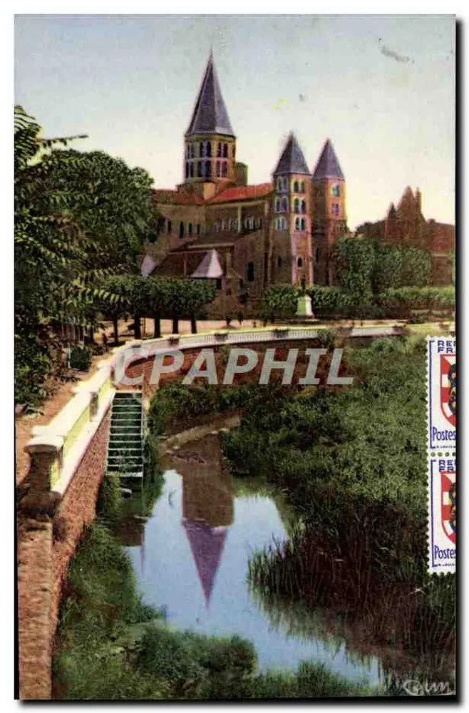Abadia de Fontevraud — vista do claustro e do rio — editor não identificado - Frente