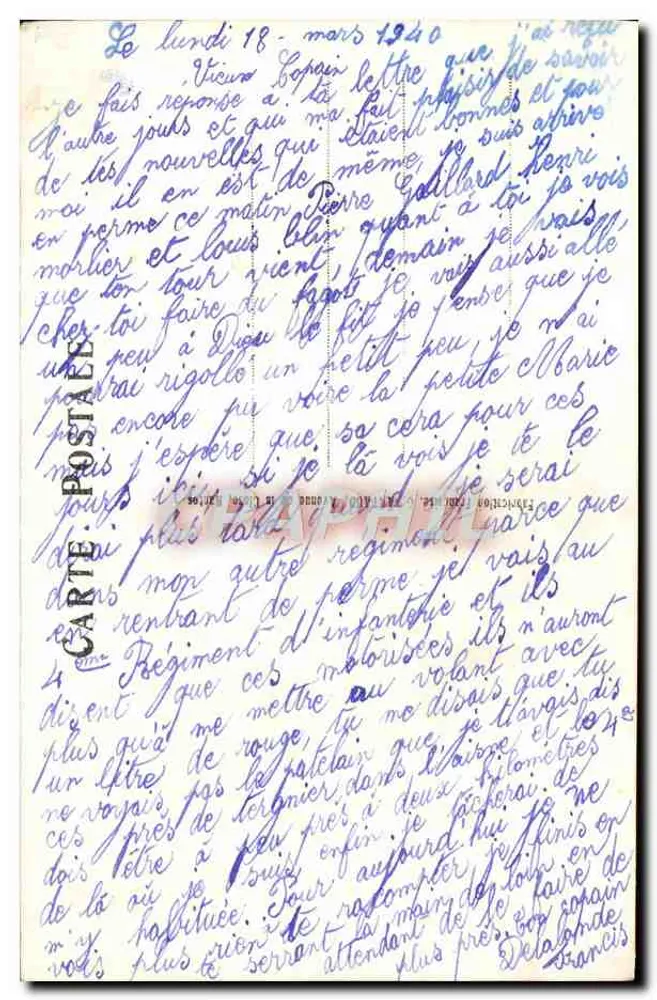 Marchand de journaux — scène de rue avec trois hommes — éditeur 'CARTES POSTALES' n°491 - Verso