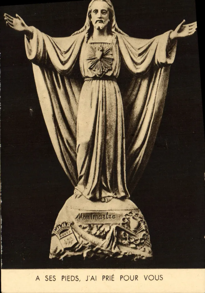 Statue des Heiligen Herzens in Montmartre — Paris — Éditions d'Art Martel - Vorderseite