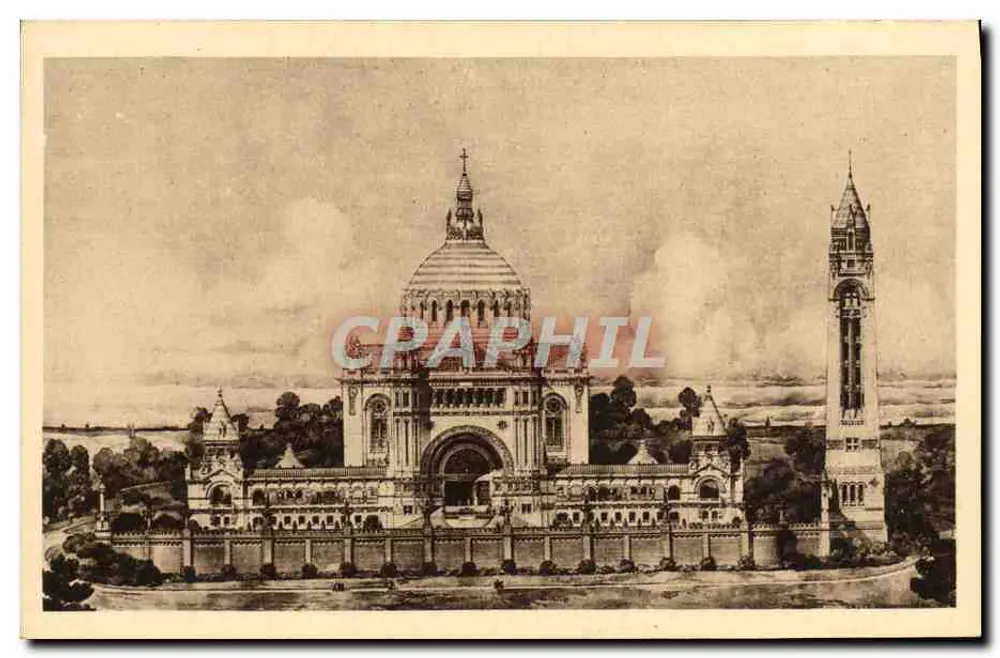 Basilika von Lisieux — Allgemeiner Blick auf das Projekt — Abonnementskarte - Vorderseite
