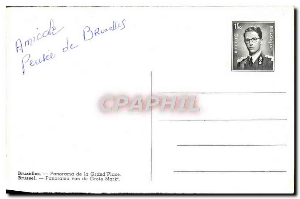 Bruxelas — Panorama da Grand'Place — editora não visível - Verso