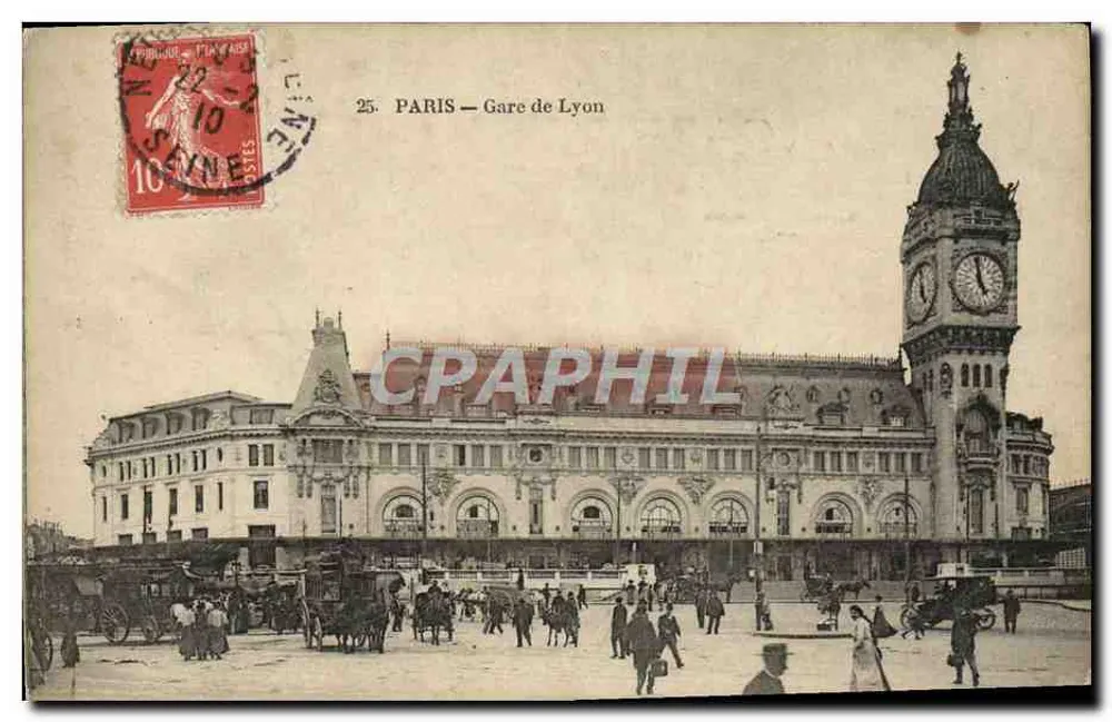 PARIS — Gare de Lyon — Editor: C. P. A. (nº 25) - Frente