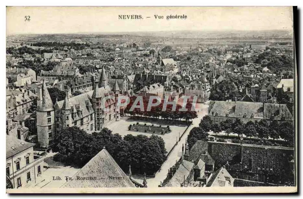 Nevers — Vista geral — Lib. Fr. Ropitrea, Nevers - Frente