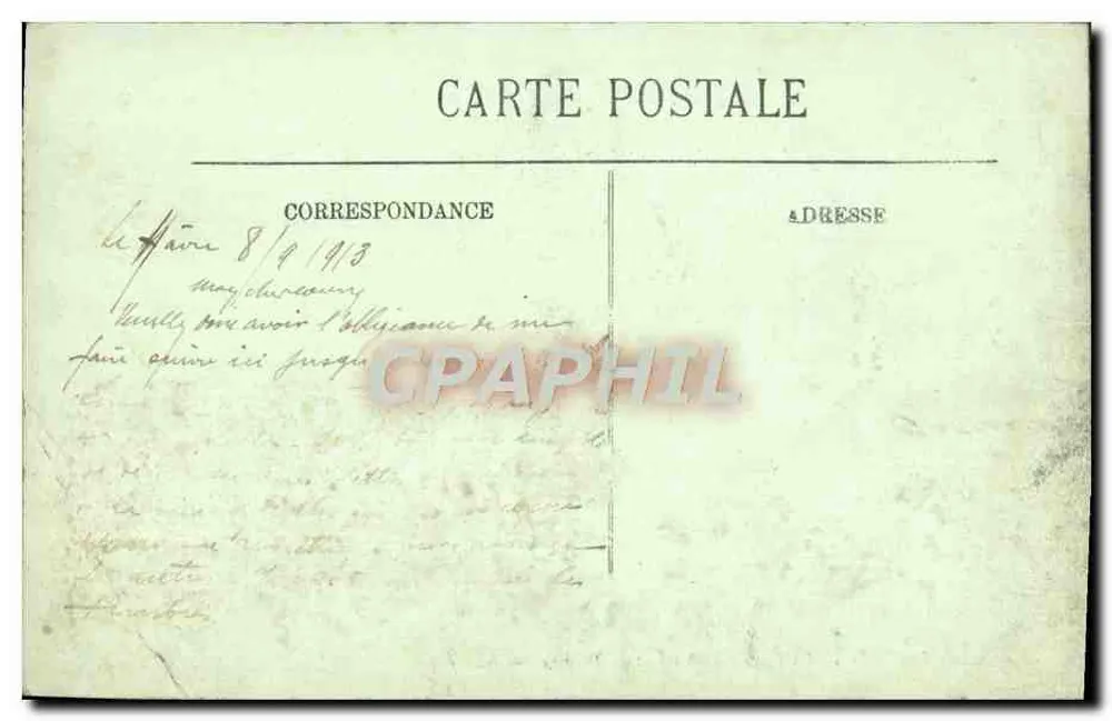 Le Havre — Place Gambetta und das Theater — LL, Nr. 325 - Rückseite