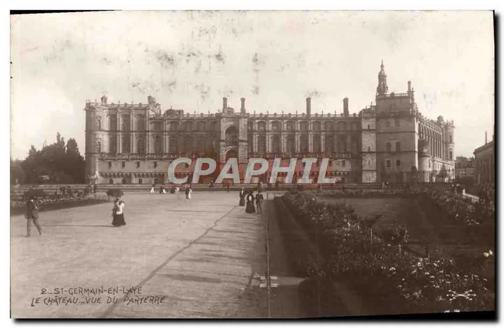 St-Germain-en-Laye — Das Schloss von der Terrasse aus — Verlag: Blin-Rophot, Paris - Vorderseite