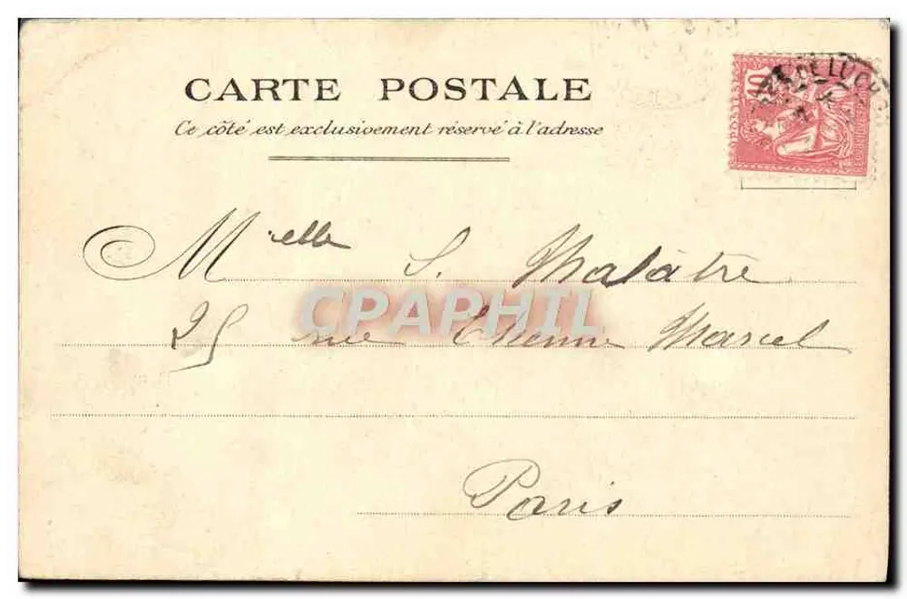 Panorama de Lourdes, vu de côté — éditeur B.A. n°2, H.F. - Verso