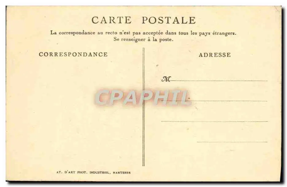 Schafe auf der Weide — P. Lebrun — Atelier d'Art Phot. Industriel, Nanterre - Rückseite
