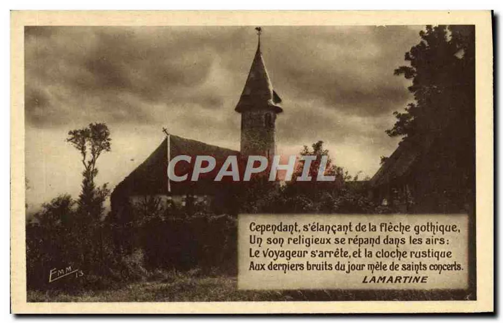 Rustikale Kirche — Gedicht von Lamartine — Verlag AT. D'ART PHOT. INDUSTRIEL, WAN TERRE - Vorderseite