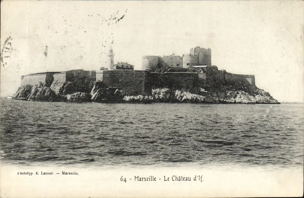 Marseille — O Castelo de If — Editor E. Lacour, n° 64 - Frente