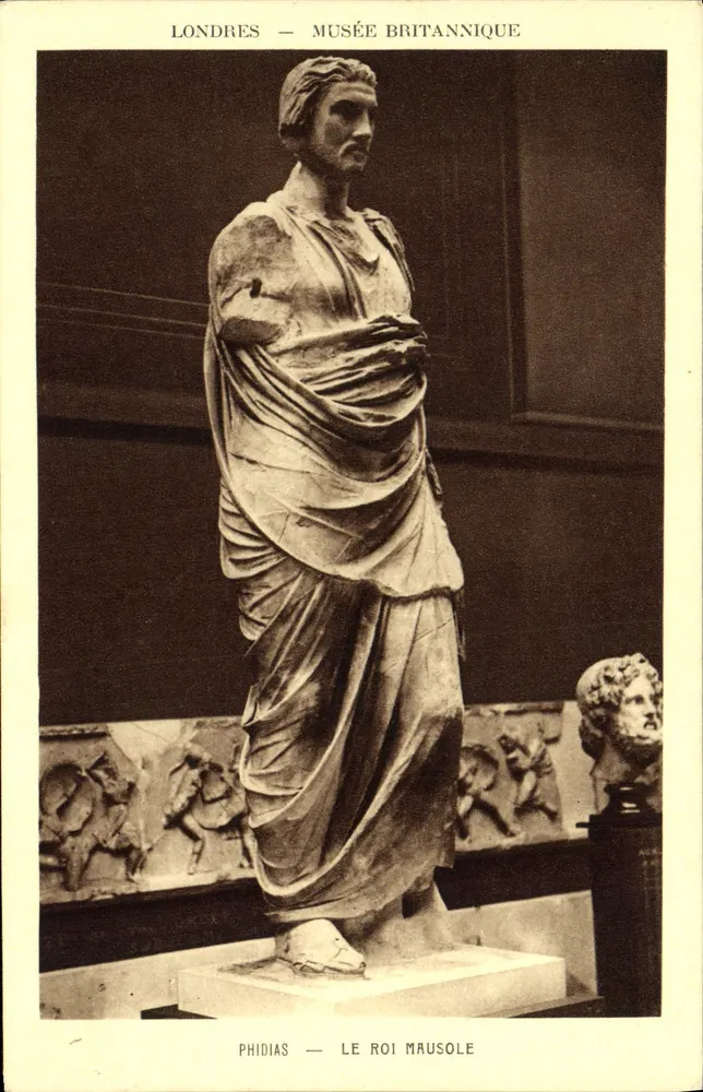 Londres — Musée Britannique — Statue du Roi Mausolée par Phidias - Vorderseite