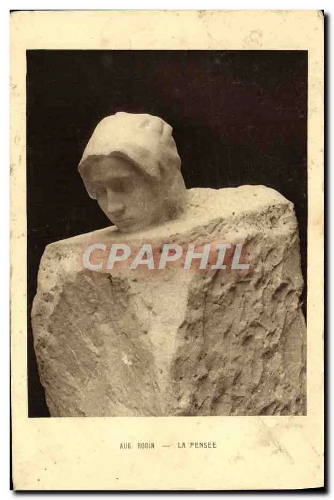 Auguste Rodin — A Pensadora — edição Braunn & Cie, Imp. Belpaix - Frente