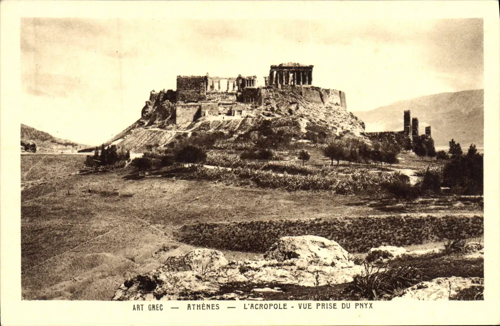 Athens — Die Akropolis — Ansicht vom Pnyx — Braun & Cie, Paris - Vorderseite